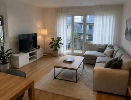 Bright 3-Room Apartment in Poll with Balcony
